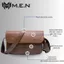 {Hỏa Tốc} Túi đeo chéo da thời trang sang trọng kiểu trơn nắp gập M.E.N Plaine-MR7 {THIẾT KẾ ĐẸP]