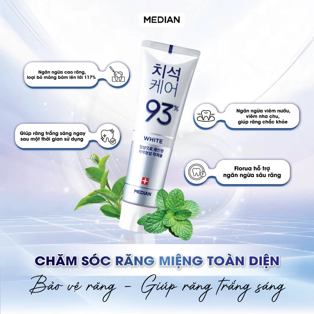Kem Đánh Răng MEDIAN 100% đen Gum Science Toothpaste Hàn Quốc Chống Viêm Nướu, Giảm Hôi Miệng