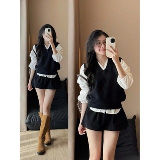 247Store - Áo Ghile Nữ Len Lông Thỏ Cổ Chữ V Mềm Mịn Gile837_P7K3