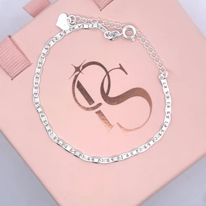 PS30. LẮC TAY MẮT XÍCH DẸT BASIC NHỎ UNISEX CAO CẤP – (2LY-16.5CM) – XI BẠC (HỢP KIM MẠ) – P.S CONCEPT