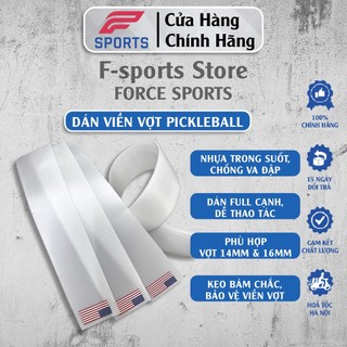 (HOẢ TỐC HN) Dán Viền Vợt Pickleball Full Viền 8.5mil Trong Suốt 14mm 16mm Cờ Mỹ– Siêu Dai, Siêu Bền, Loại 1