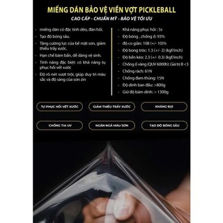 (HOẢ TỐC HN) Dán Viền Vợt Pickleball Full Viền 8.5mil Trong Suốt 14mm 16mm Cờ Mỹ– Siêu Dai, Siêu Bền, Loại 1