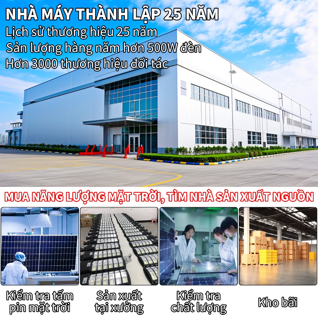 Đèn LED năng lượng mặt trời 5000-20000W, Đèn năng lượng mặt trời cho sân vườn, Đèn năng lượng mặt trời, Chống nước IP67
