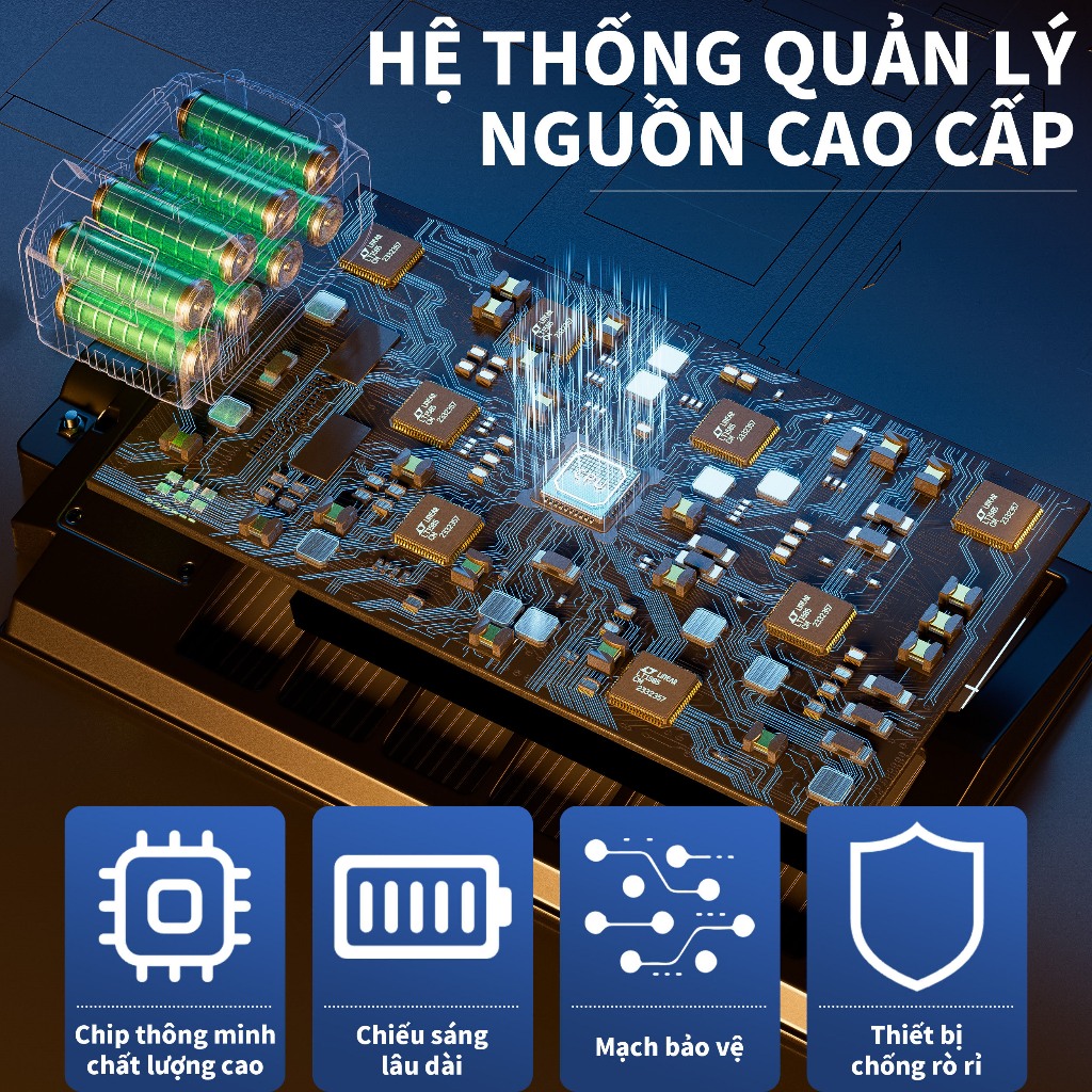 【Bảo hành mười năm】Solar Light Đèn đường LED năng lượng mặt trời ngoài trời sân vườn chống nước công suất 5000W-20000W