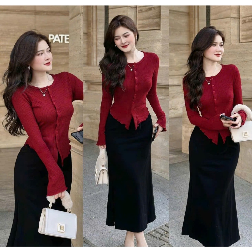 Áo Tay Dài Bigsize ESHOP Áo Thun Nữ Dài Tay Mùa Thu Đông Chất Gân Nhung Đũa Co Giãn Mặc Đẹp Dễ Thương MS010