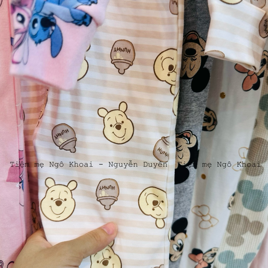 [MD228] Body sleepsuit liền tất khoá 2 chiều cho bé chất liệu cotton mềm mát mặc 4 mùa xuất xịn