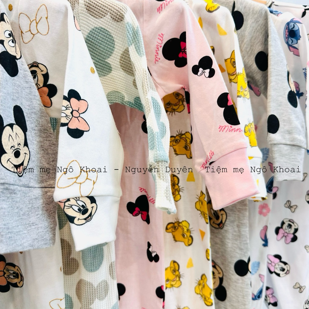 [MD228] Body sleepsuit liền tất khoá 2 chiều cho bé chất liệu cotton mềm mát mặc 4 mùa xuất xịn