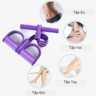 Dụng cụ tập gym tại nhà, dây đàn hồi kháng lực đa năng, dây gập bụng cho eo thon
