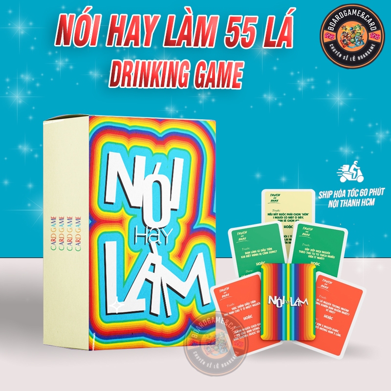 [55 Lá] Bộ Bài Lói Hay Lèm Truth Or Dare Drinking Game Bài Uống Bia Gắn Kết Tình Bạn Boardgame