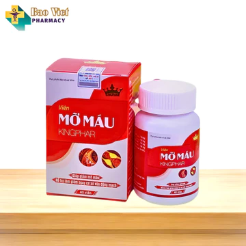 Mỡ Máu Kingphar hộp 40 viên - hỗ trợ giảm mỡ máu, gan nhiễm mỡ và nguy cơ xơ vữa động mạch
