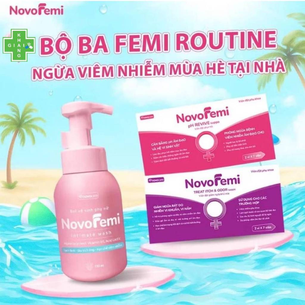 Bọt vệ sinh NovoFemi hỗ trợ khử mùi, giảm viêm ngứa (Chai 180ml)