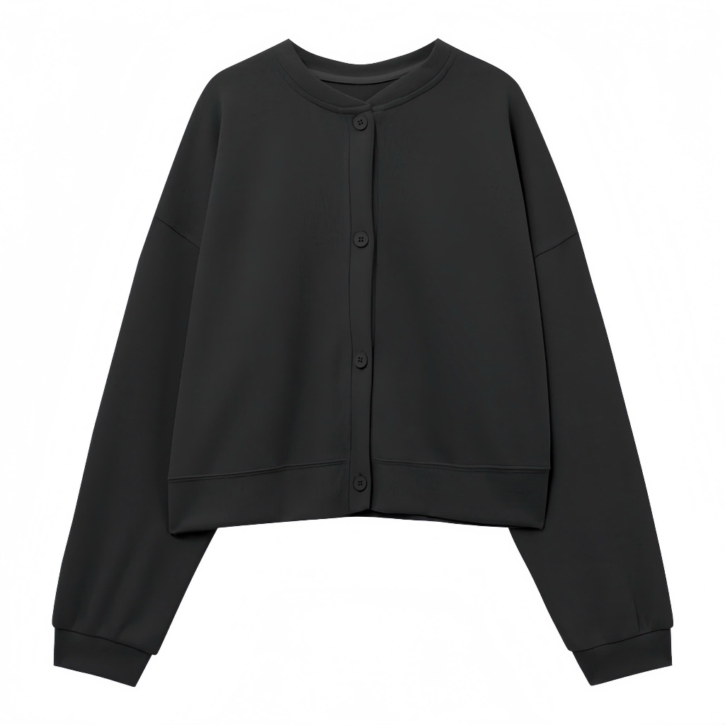 [Giá Xưởng] Áo Khoác Nỉ Dáng Bomber Nữ Vải Nỉ Không Xù Có Cúc Cài Mùa Thu Đông Bigsize - LL02