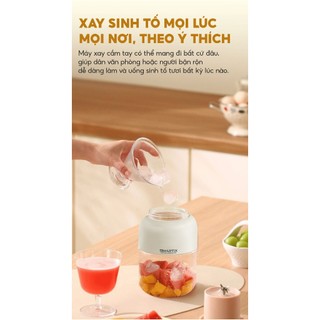 Máy Xay Cầm Tay Smartix Dung Tích 1200ML, Thiết Kế Chắc Chắn Nhỏ Gọn Tiện Lợi Dễ Dàng Mang Đi