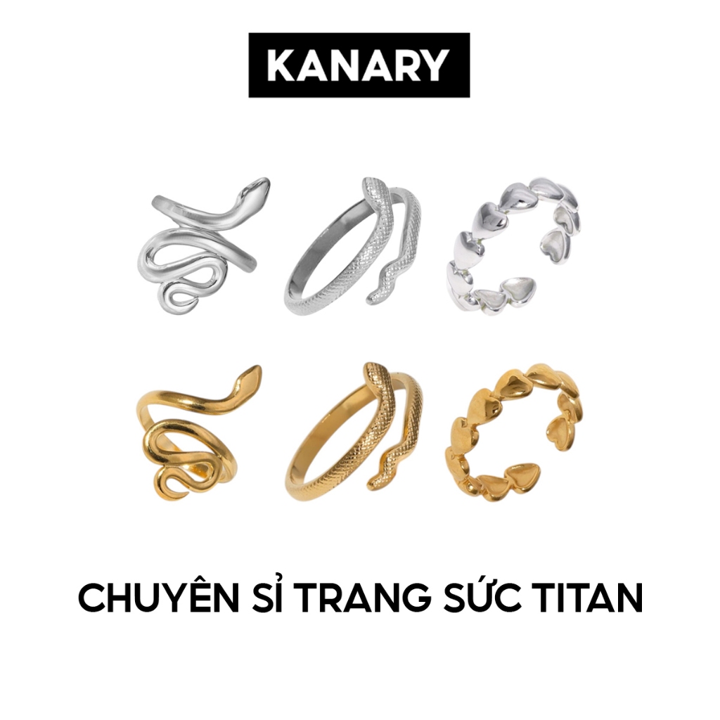 Titanium Steel Ring, adjustable by KANARY - Sỉ trang sức Titan