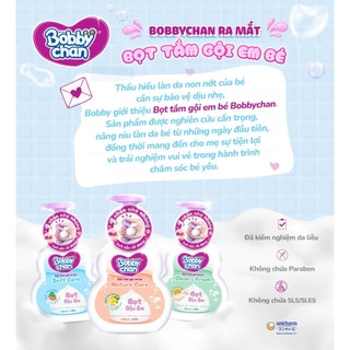 [MUA 1 TẶNG 1] Bọt tắm em bé dạng bọt Bobby Chan chính hãng, bọt tắm bé dịu nhẹ, sạch sâu