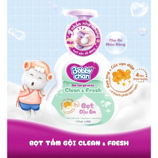 [MUA 1 TẶNG 1] Bọt tắm em bé dạng bọt Bobby Chan chính hãng, bọt tắm bé dịu nhẹ, sạch sâu