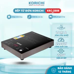 Bếp Từ Đơn KORICHI KRC-3808 Công Suất 2200W Mặt Kính Chịu Nhiệt, Cảm Ứng LED 4 Số Hiện Thị, Hẹn Giờ Khóa An Toàn — ảnh 1