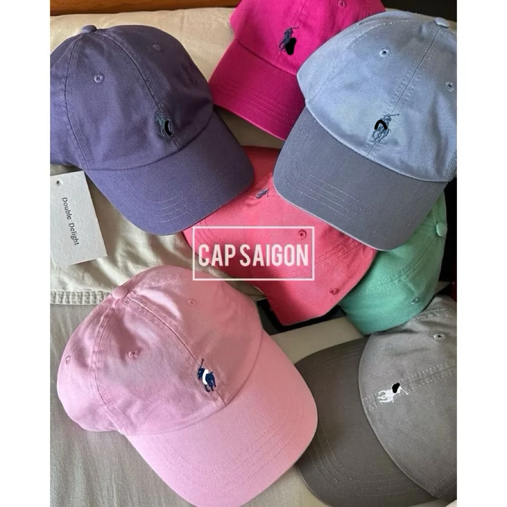 [CÓ LOGO SAU] Mũ phom mềm CAPSAIGON thêu POLO 3 màu mới hot trend basic chất kaki mềm 2 lớp chống UV