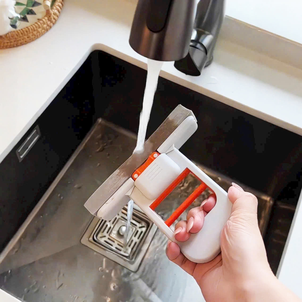 Cây lau bếp mini đa năng, bọt biển thấm hút, tự vắt khô dễ dùng, lau gương sạch - Movava