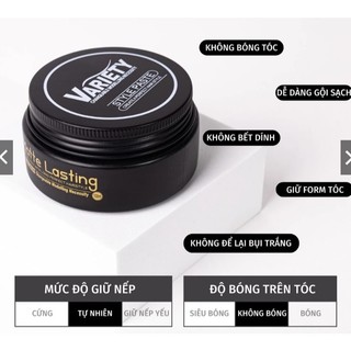 Sáp vuốt tóc nam VARIETY MATTE LASTING 100g Chính Hãng,Wax vuốt tóc tạo kiểu dễ dàng và giữ nếp 24h