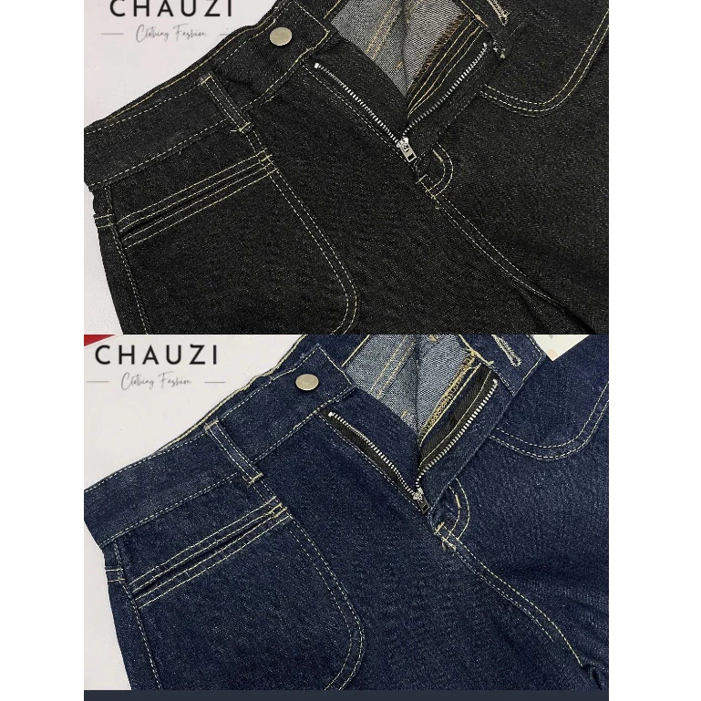 [PEINN] Quần Short Denim Chauzi Lưng Cao Phối Túi Trước Cho Nữ Cao Cấp Phong Cách Thời Trang Hàn Quốc QS247