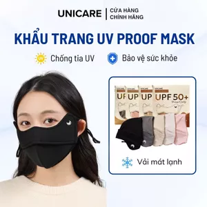 Khẩu trang UV Unicare Proof Mask chống nắng, chống tia UV UPF 50+ vải lụa băng mát lạnh