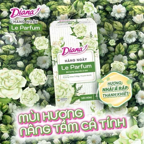 [Chính hãng] Băng Vệ Sinh Hàng Ngày Diana Le Parfum, Mùi Thơm Dễ Chịu, Gói Tiết Kiệm 40 Miếng