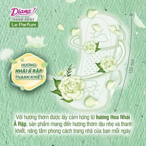 [Chính hãng] Băng Vệ Sinh Hàng Ngày Diana Le Parfum, Mùi Thơm Dễ Chịu, Gói Tiết Kiệm 40 Miếng