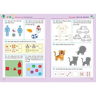 Sách-Bộ 3 Quyển Rèn Luyện Não Trái Não Phải Trò Chơi Tư Duy Cho Bé Từ 3 4 5 6 Tuổi- Đồ Chơi Trí Tuệ Rèn Luyện Thông MInh