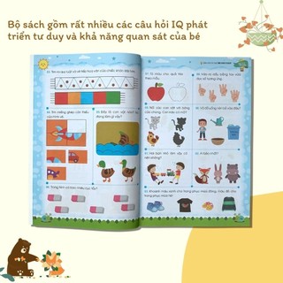 Sách-Bộ 3 Quyển Rèn Luyện Não Trái Não Phải Trò Chơi Tư Duy Cho Bé Từ 3 4 5 6 Tuổi- Đồ Chơi Trí Tuệ Rèn Luyện Thông MInh