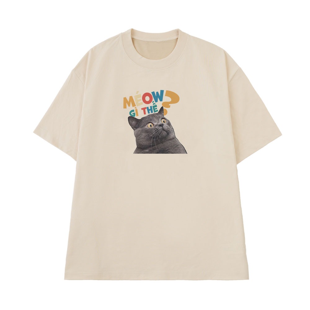 Áo Thun In Chữ Hài Hước Méo Gì Thế Câu Nói Text Văn Phòng Công Sở Form Rộng Cotton 250gsm