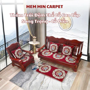 Bộ 3 Thảm Trải Ghế Gỗ Cao Cấp, Sang Trọng - Đệm Ghế - Thảm ghế tây âu MemMinCarpet - TH121