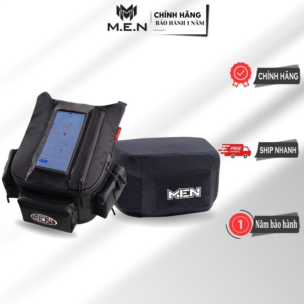 Túi treo đầu xe máy 27CM thời trang M.E.N K3-K5 nhiều ngăn lỗ sạc pin tiện dụng [RẺ NHẤT THÁNG]