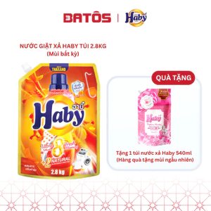 Nước giặt xả HABY 2.8kg - Đậm đặc- Siêu sạch & Mềm vải- Hàng nội địa Thái Lan.
