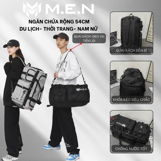 Túi trống du lịch 54cm Lingruii M.E.N 5 màu sắc [HOT TREND]