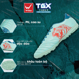 Giày Bóng đá Wika DragonX, chất liệu Da PU cao cấp, lớp Upper mềm, đế bền bỉ, khâu full đế.