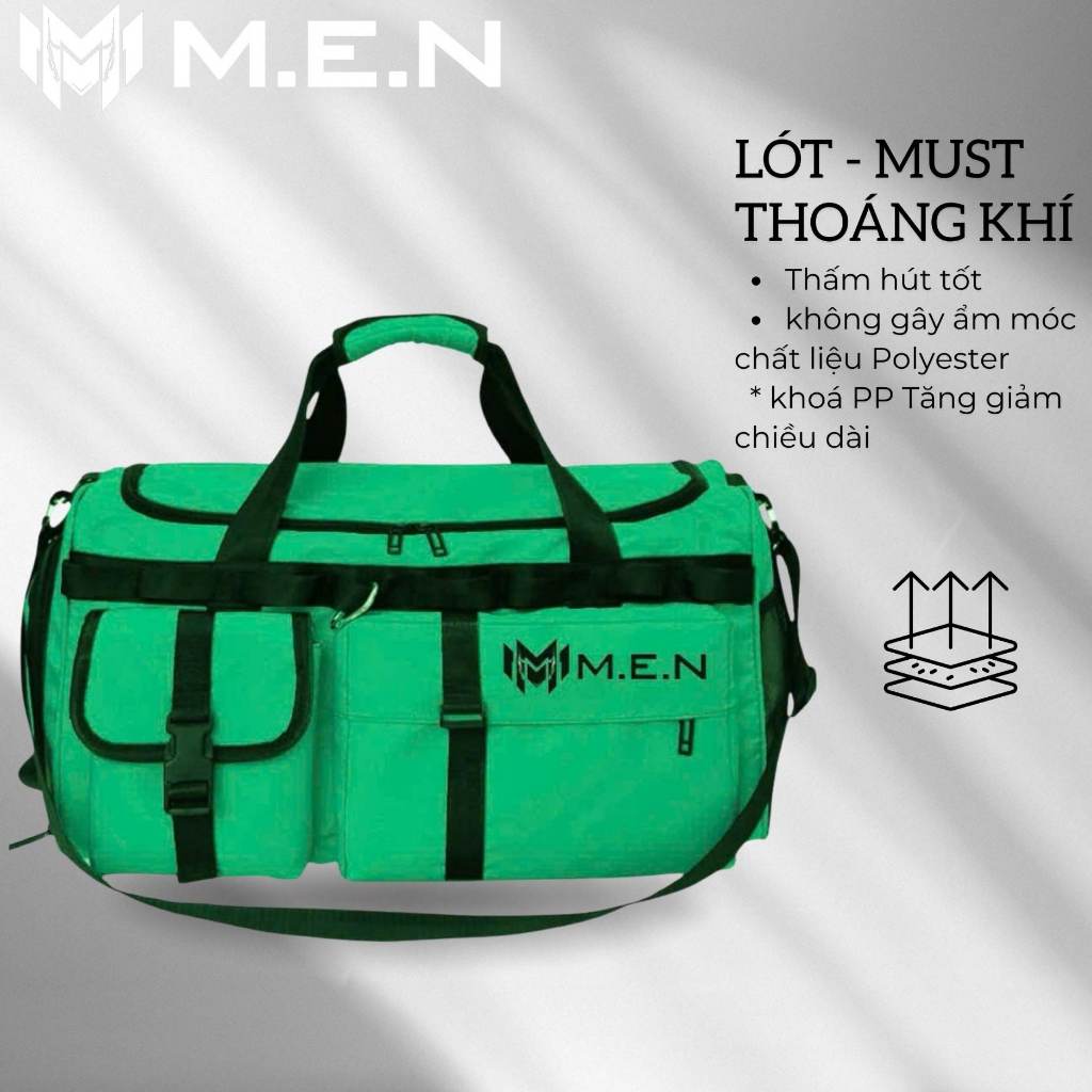Túi trống hình chữ nhật thể thao men-Lingruii có ngăn chính rộng rãi tiện lợi [CLIP THẬT]