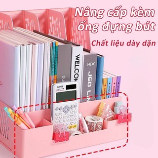 Kệ Đựng Tài Liệu Để Bàn Học Sinh Nhiều Ngăn, Giúp Sắp Xếp Sách Vở, Hồ Sơ, Dụng Cụ Học Tập Gọn Gàng Ngăn Nắp