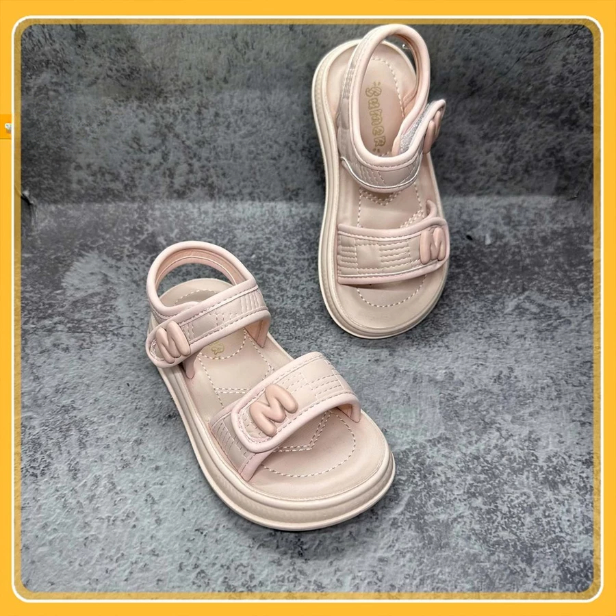 [M068] Dép Sandal Cho Bé,Dép Quai Hậu Bé Gái Quai Ngang Đế Siêu Êm Mềm, Chống Trơn Trượt TH Kids