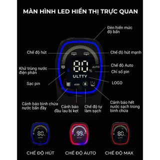 Máy Lau Nhà Hút Bụi Thông Minh U ULTTY SCW18 tự giặt sạch con lăn, điện phân khử khuẩn 99,99%