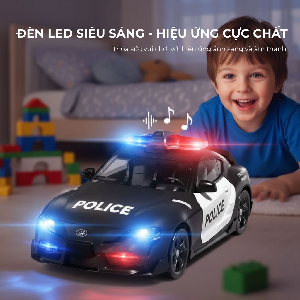 Đồ Chơi Xe Ô Tô Cảnh Sát Điều Khiển Từ Xa Drift RC Tốc Độ Cao Pin Sạc Chất Liệu An Toàn Cho Bé - Đồ Chơi MIKABI