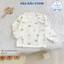 Set 3/5 Áo Dài Tay Cài Vai Thu Đông Nỉ Cotton Nền Kem Hàn Quốc cho bé 5-15kg AC01 Đậu Đậu Store