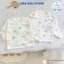 Set 3/5 Áo Dài Tay Cài Vai Thu Đông Nỉ Cotton Nền Kem Hàn Quốc cho bé 5-15kg AC01 Đậu Đậu Store