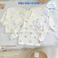 Set 3/5 Áo Dài Tay Cài Vai Thu Đông Nỉ Cotton Nền Kem Hàn Quốc cho bé 5-15kg AC01 Đậu Đậu Store