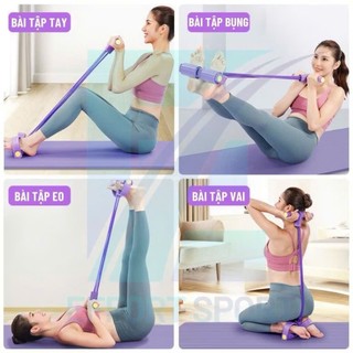Dây Kéo Tập Bụng Kháng Lực ống cao su.(hàng tốt)