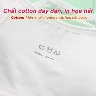 Áo lót lá bé gái học sinh tuổi dậy thì chất cotton hai dây mảnh mặt lưới thoáng mát DEVARI A108