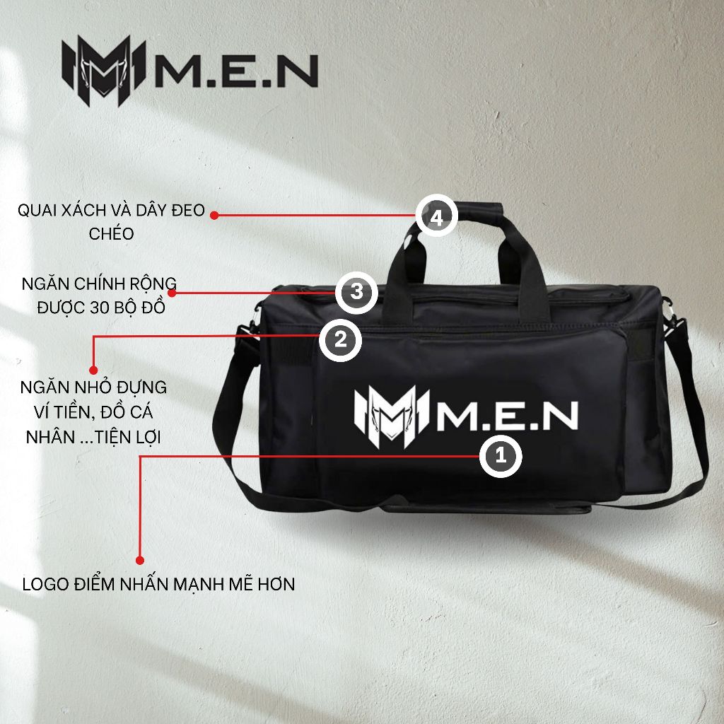 Túi trống xách tay DUQA M.E.N 50CM [XU HƯỚNG MỚI]