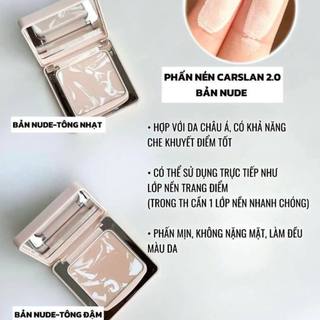 Phấn Phủ Nén CARSLAN Lâu Trôi Kiềm Dầu 24H Che Phủ Tốt Nhỏ Gọn Tiện Lợi Vỏ Nam Châm 8g - Bebeau