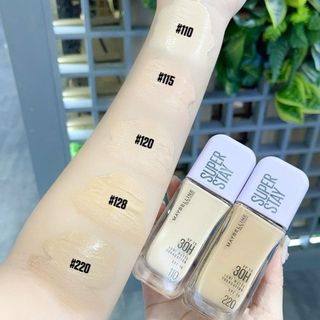 Kem Nền Maybelline Che Phủ Siêu Nhẹ Superstay Up To 30H Nắp Tím Matte Foundation SPF16 PA+++ 35ml