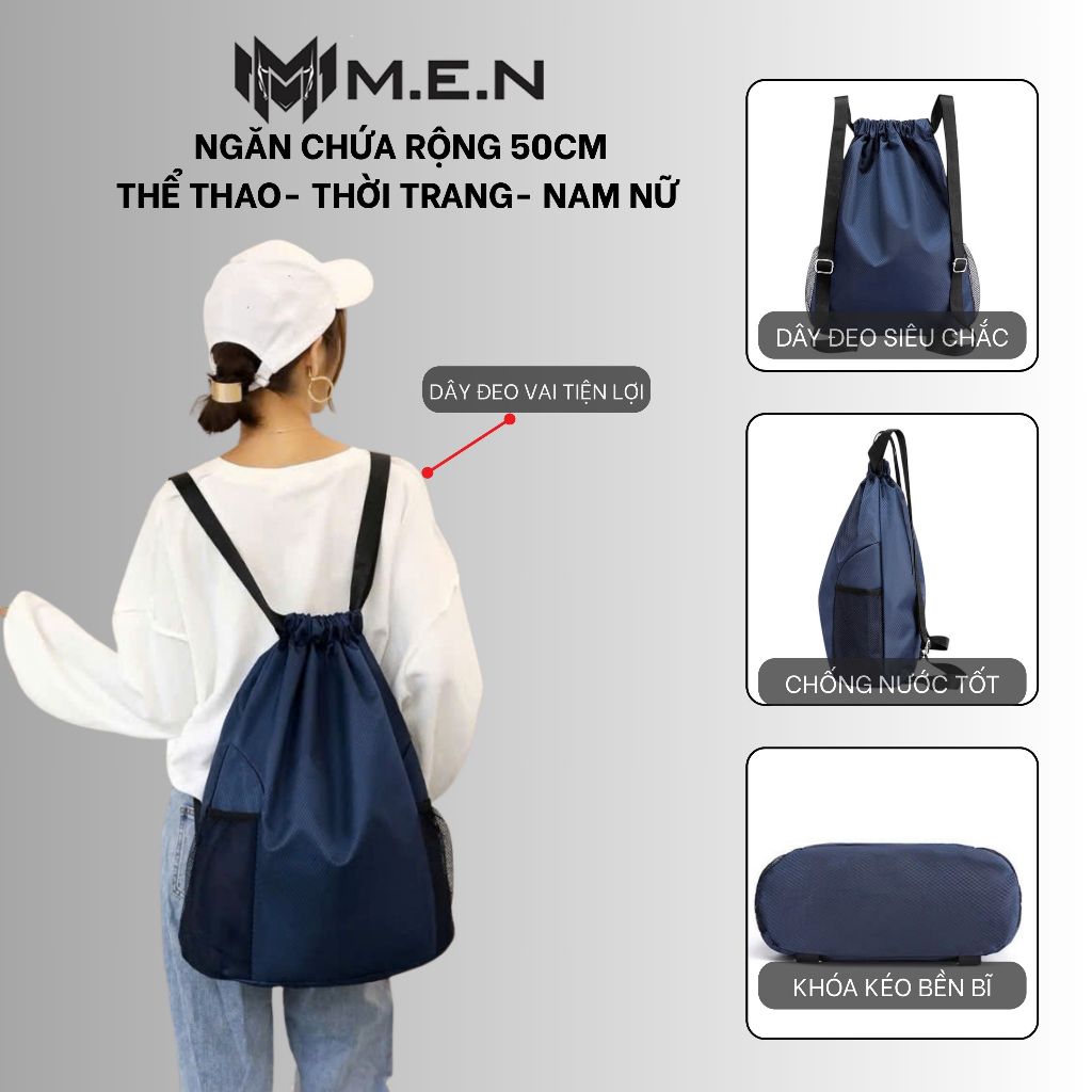 Balo dây rút học sinh sách vỡ thể thao đựng bóng siêu to 50*44*18*cm [video thật]